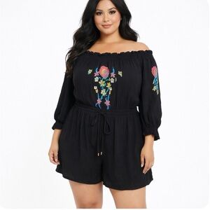 Wrangler Black Ruffled Top
